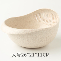 厨房淘米器洗米筛家用淘米盆塑料沥水篮神器大小多功能洗水果菜篮|[两个装]淘米器[北欧米大号]*2