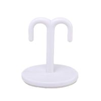 钥匙挂钩书桌吸顶双钩小饰品钩子吊钩免打孔无痕贴粘钩强力小钩子|[随机]1个装