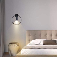 设计师北欧极简壁灯创意个性客厅楼梯过道灯圆形卧室床头壁灯