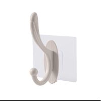 免打孔衣帽挂钩强力粘胶壁挂式无痕挂衣钩厨房浴室毛巾挂钩粘钩|北欧米 2个装(试用装)