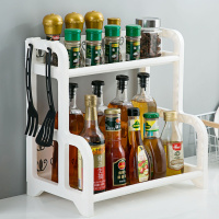 双层厨房置物架调味料收纳架台面油盐酱醋调料架储物架挂架