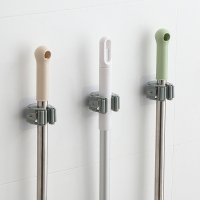 电源插头挂钩拖把厨房电线粘贴式壁挂创意免打孔强力插座挂架粘钩|强力拖把夹北欧蓝(3个装)