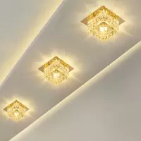 led水晶射灯走廊进门入户孔灯天花筒灯走道灯玄关灯