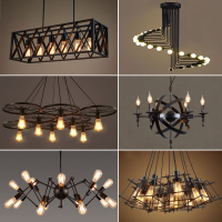 复古工业风店铺商用服装店酒吧怀旧理发店创意个台灯餐厅吊灯