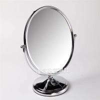 眼镜首饰珠宝店镜子柜台专用双面台式化妆试戴镜子看货镜珠宝道具|金属螺丝支撑无放大003A银色高32玻璃20*25cm