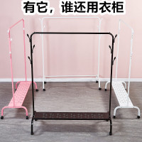 晾衣架落地折叠卧室内简用单杆挂衣服架宿舍收纳凉晒被子神器