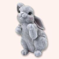 韩版ins仿真树脂多肉盆栽挂钩 多功能不锈钢挂钩装饰单挂勾粘钩|招手兔子灰色