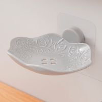 肥皂盒浴室壁挂式沥水强力无痕贴吸壁无需打孔粘的牢|简陋款灰色