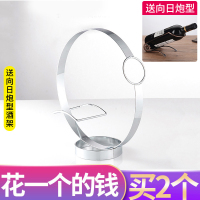 红酒架摆件红酒瓶架高脚杯架倒挂家用葡萄酒现代悬挂创意欧式|-银色[送向日炮型]
