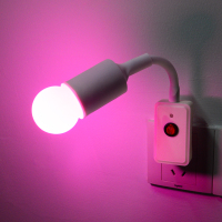 拍照小紫灯蓝色补光灯卧室浪漫紫色灯网红粉色led插电小夜灯