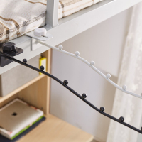 必备神器住宿用品大学生上下铺床边可调挂衣钩收纳挂衣服衣柜挂钩|组合款[黑白两色]