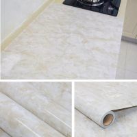 厨房防油贴纸灶台耐高温加厚防水自粘橱柜台面大理石贴纸|8861灰玉石 5米*60cm宽