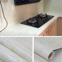 厨房防油贴纸灶台耐高温加厚防水自粘橱柜台面大理石贴纸|8561玉石绿 3米*60cm宽