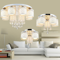 全屋led吸顶灯水晶客厅灯具套餐大气吊灯组合成套灯饰温馨卧室灯|套餐二【两室一厅】