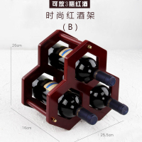 红酒架摆件木质欧式葡萄酒架创意收纳酒杯架家用红酒柜展示架酒具|酒红色—B款收藏宝贝送海马刀