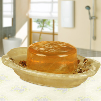 欧式大码肥皂盒创意家用沥水香皂盒卫生间浴室便携式手工皂盒皂托|富贵花开珍珠黄