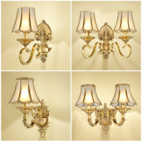 欧式壁灯全铜客厅背景墙灯美式创意个性卧室床头灯led楼梯过道灯