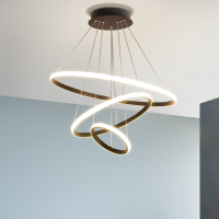 2020年新款北欧客厅灯现代餐厅灯吧台环形吊灯办公室创意灯具