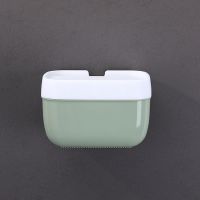 纸巾盒卫生间防水免打孔厕所浴室纸巾架洗手间卫生抽卷纸盒置物架|优雅绿[大号]