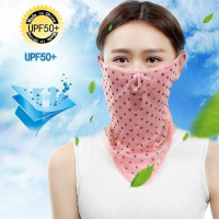 防晒口罩防尘防风女春秋夏季防紫外线护颈面罩透气遮阳面纱骑行