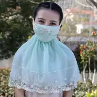口罩女夏季长款防晒口罩超大女士骑行防尘护颈护肩二合一口罩女