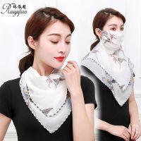 多功能防晒护颈口罩丝巾夏女防尘雪纺透气开车骑行披肩围脖