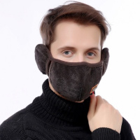 新款口罩男冬保暖防寒口罩耳罩骑行耳套护耳口罩冬二合一口罩男士