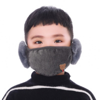 秋冬季儿童口罩男卡通口罩防寒保暖口罩二合一耳罩面罩口罩学生