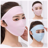 防晒男女口罩薄透气防紫线户外沙滩全遮脸蒙面防晒凉感面罩