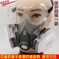 防毒面具防异味化工气体粉尘喷漆专用防尘口罩双罐防毒半面罩