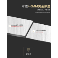 不锈钢加厚手工水槽双槽厨房一体洗菜盆大单洗碗水池家用套