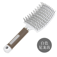 白色不带毛大弯梳|抖音顺发宽齿大弯美发梳排骨卷发造型蓬松梳男弧形按摩气垫梳子女