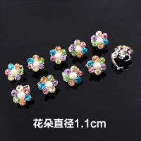 A060#豆豆夹10颗装|2018新款新娘满钻豆豆发夹头饰水钻豆豆扣发饰盘发编发饰品10颗装