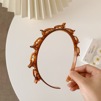 玳瑁色方形|编发发箍小夹子女刘海固定头发神器多层镂空碎发头箍网红发夹发卡