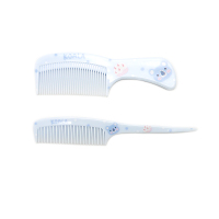 蓝色|2把装 宝宝卡通水果塑料梳子学生平梳挑梳儿童扎头发小巧易携带