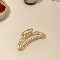 哑金半圆抓夹长约11cm|感金属抓夹大号头发简约气质发夹女后脑勺丸子头网红夹子头饰