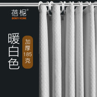浴帘防水布酒店卫生间加厚隔断帘子浴室窗帘免打孔洗澡间淋浴挂帘Q4|暖白色 宽100x高200cm