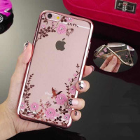 新款苹果7/8plus手机壳闪粉6s全包防摔iphone6plus带钻硅胶苹果xs壳