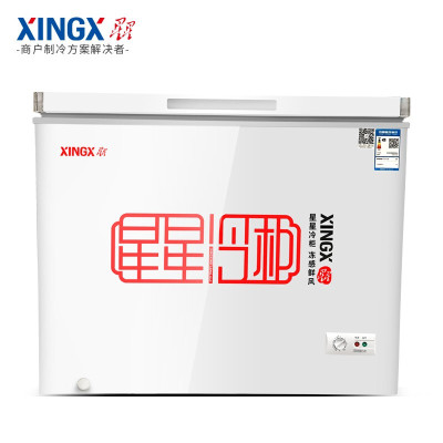 星星（XINGX）BD/BC-213GA 家用小冰柜商用冷柜单温卧式冷藏保鲜柜微霜冷冻柜顶开门雪柜 白色