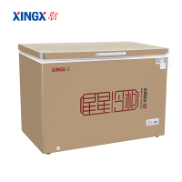 星星（XINGX）BD/BC-273GA 家用小冰柜商用冷柜单温卧式冷藏保鲜柜微霜冷冻柜顶开门雪柜 金色