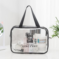 透明化妆包女大容量旅行便携防水ins网红化妆品收纳袋大号洗漱包白色