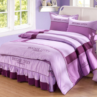 纯棉床单被套床上四件套床上用品全棉双人床裙床罩被罩结婚公主风