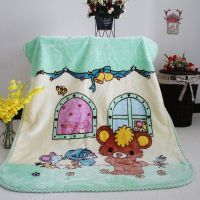 双层加厚儿童小毛毯新生宝宝盖毯婴儿幼儿园被子午睡抱被秋冬毯子