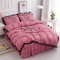 全棉网红ins公主风床上四件套1.8米少女心床裙小仙女纯棉被套床单