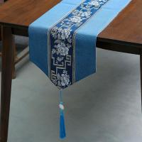 桌旗中式禅意茶席茶旗茶几台布鞋柜电视柜盖布餐桌酒店床尾巾