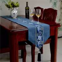 新中式桌旗棉麻禅意茶席现代欧式茶几布餐桌床旗鞋柜电视柜装饰布