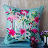 买四送一 时尚印花亚麻棉麻抱枕含芯可拆洗汽车靠垫抱枕套不含芯