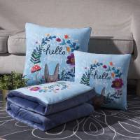 冬季加厚抱枕被子两用汽车绒毯办公室靠垫沙发午睡枕头小靠枕