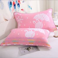 纯棉枕巾一对装成人加大单人学生情侣档加厚夏季吸汗纱布枕头巾