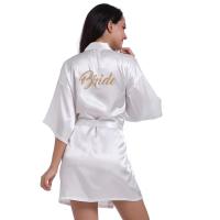婚礼晨袍新娘睡袍bride化妆睡袍浴袍定制伴娘团礼服睡衣派对